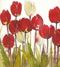tulipany 1  2011r sygn.p.d  akwarela papier 34.5x 25 cm  w wietle passe-partou  cena 350zl.jpg